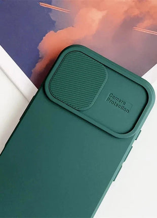 Slide Camera Lens Protection Soft Silicone Case For iPhone 16 15 14 Plus 13 12 11 Pro X XS XR Max 8 7 SE Shockproof Bumper Cover Balsam Digital Store