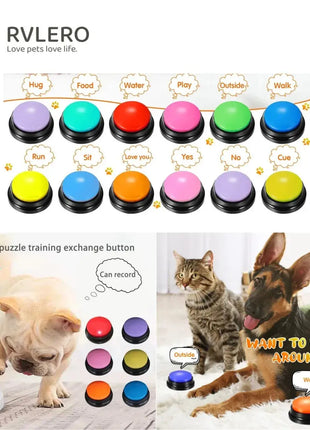 Dog Communication Buttons Voice Recording Button for Pet Training Buzzer 30 Second Record Playback Funny Gift for Talking Dropshipman