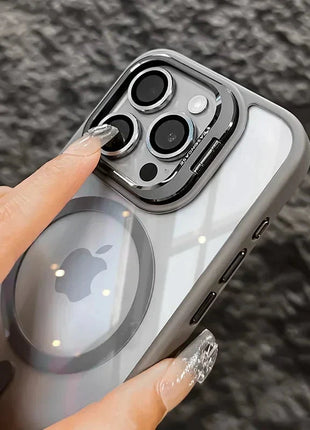 Luxury Magnetic Shockproof Phone Case For iPhone 16 17 15 14 13 12 11 Pro Max Funda For Magsafe Stand Glass Lens Protector Cover TAOYUNXI 3C Products Store