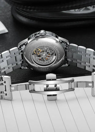 Gambling plate dial Luxury Brand Waterproof Mechanical Watches for Mens Fashion Automatic Skeleton Wristwatch Reloj Hombre LIGE Global No. 2 Store