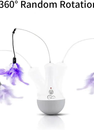 Cat Interactive Toys Funny Feather Kitten Teaser Indoor Play Automatic Toy Gift Cat Feather Toy Dropshipman