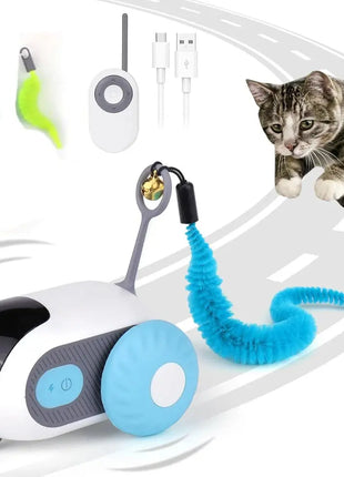 Smart Cat Toy 2 Modes Automatic Moving Remote Controlled Toy Car for Cats Dogs Interactive Playing Kitten Training Pet Supplies Dropshipman