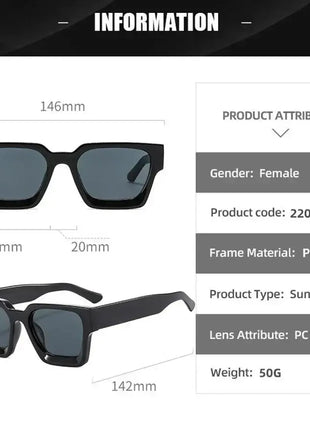 Classic Square Luxury Shades UV40 Shop1102843147 Store