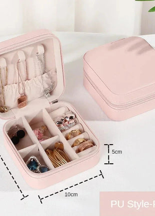 أحدث صندوق منظم المجوهرات، للسفر صندوق جلد، اكسسوارات الشعر E-Life Store