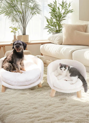 Pet Sofa Bed Raised Cat Chair Small Dog Couch Bed Removable Cushion Sleep House Dropshipman