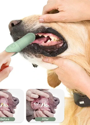 Dog Toothbrush, 360° Cleaning Finger Toothbrush for Dogs, Food Grade Silicone Dog Finger Toothbrush for Dogs & Cats Dental Care Dropshipman