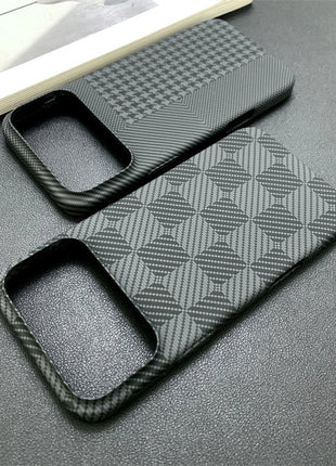 Carbon Fiber Pattern Chessboard Style Case for iPhone Rhode Store