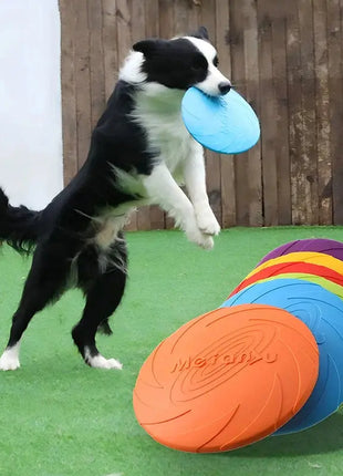 Silicone Flying Disc Toys Multifunction Pet Puppy Training Toys Outdoor Interactive Game Pet Dogs Supplies Dropshipman