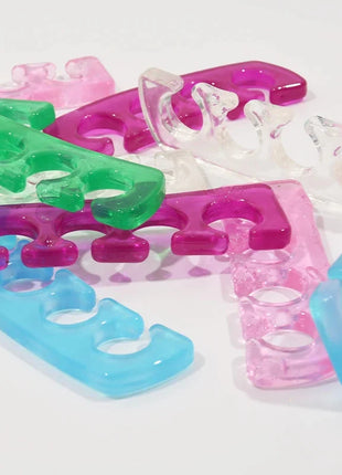 2pcs (1pair)Soft Silicone Finger Toe Separator Soft-Silicon 5 Colors Flexible  Finger Toe Spacers for Nail Polish Pedicure Tools nailartSupply Store