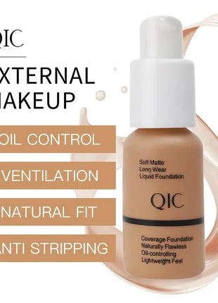 Liquid Foundation Concealer Face Naturally Flawless Matte Oil-Control Waterproof Long Lasting Foundation 30ml 5 Colors Optional Shop1103810101 Store