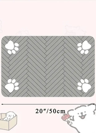Absorbent Pet Feeding Mat S/M/L – Waterproof Placemat for Dogs & Cats, Quick-Dry Food & Water Bowl Mat with Non-Slip Rubber Backing Shop1104797378 Store