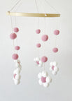 Dark Pink Flower Wind Chimes