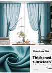 Cambric Lake Blue / 0.7To1.1m Curtain Height 1.5M