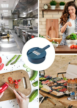 12-In-1 Multi-Functional Vegetable Chopper Carrots Potatoes Manually Cut Shred Slicer Radish Grater Kitchen Tools Vegetable Cutter For Hotel/Commercial Clear Live Store