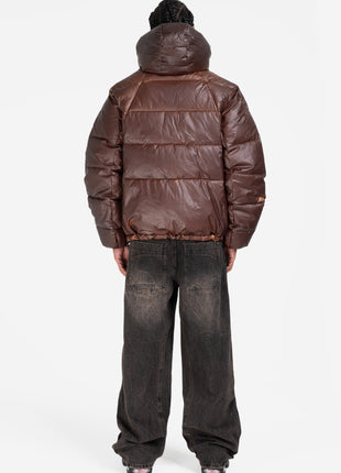 HEAT REACTIVE BIG PUFFA JACKET BROWN Shopverse