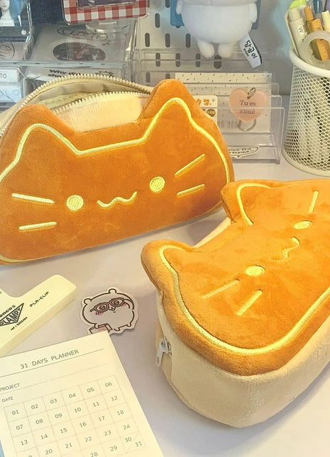 Caramel Pudding Cat Cute Pencil Case Stone's Store