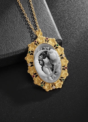 Couple Necklace with Hugging Love Pet Cat Design 17KMM Store