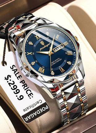 ⌚Waterproof Man Wristwatch With Luminous💎 POEDAGAR Brand Watches Store