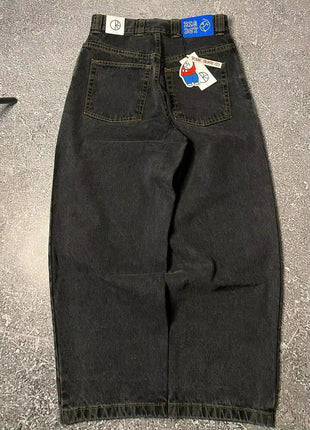 New Harajuku Hip Hop Cartoon Y2K Big Boy Jeans Women Graphic Embroidery Baggy Jeans Pants High Waist Wide Leg Trouser Streetwear Y2K Tops 1 Clothing Store