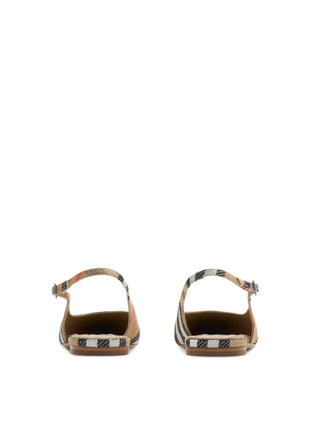 Burberry Check Birdie Slingback Ballerina Flats Shopverse