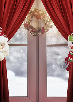 2pcs Santa Claus & Snowman Curtain Clips Shop1104885452 Store