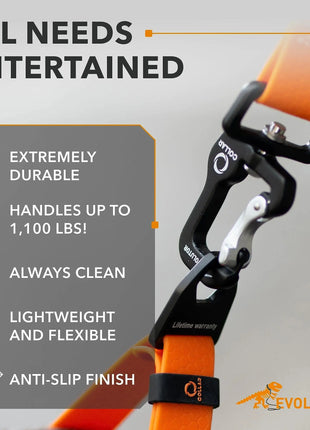 Orange Extra Heavy Duty Dog Leash 4 Ft x 1 in for Large Medium and Small Dogs Yousef