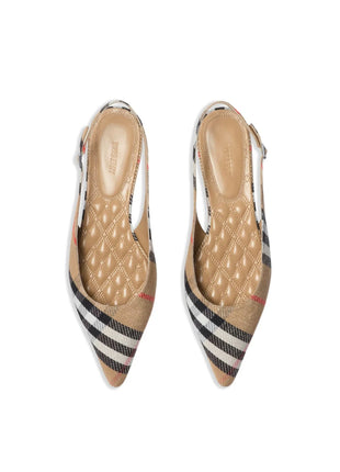 Burberry Check Birdie Slingback Ballerina Flats Shopverse