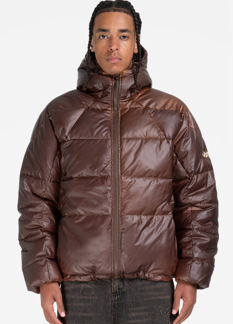 HEAT REACTIVE BIG PUFFA JACKET BROWN Shopverse