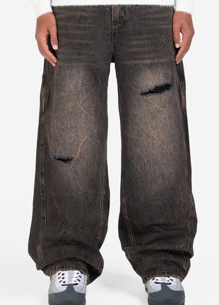 RIPPED DISTINCTIVE BAGGY DENIM BLACK Shopverse