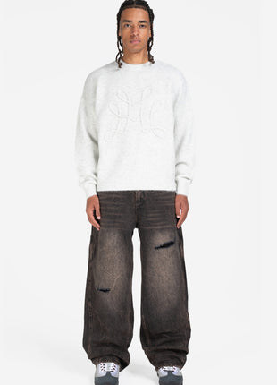 RIPPED DISTINCTIVE BAGGY DENIM BLACK Shopverse