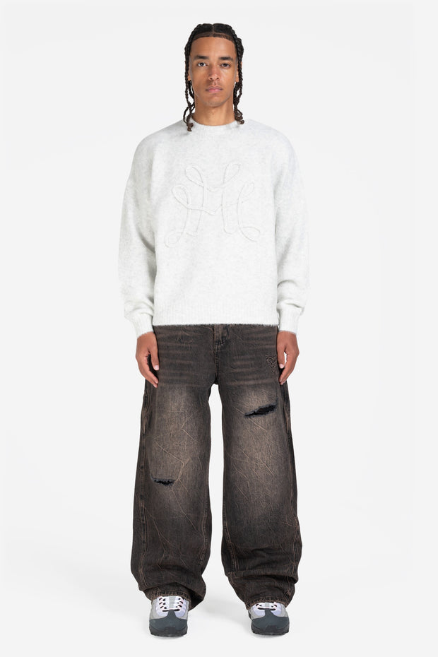 RIPPED DISTINCTIVE BAGGY DENIM BLACK Shopverse