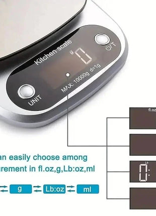 High Precision Kitchen Scale 10kg Electronic Jewelry Food Baking Scale Multifunction Measuring Tool Gram Scale Lcd Display ENYA 2 Store