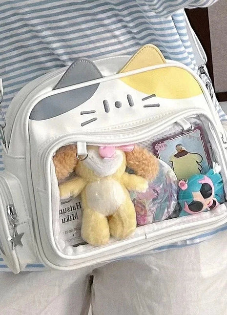 Kawaii Cat Ita Bag – Transparent Pocket Backpack Shop1103477352 Store