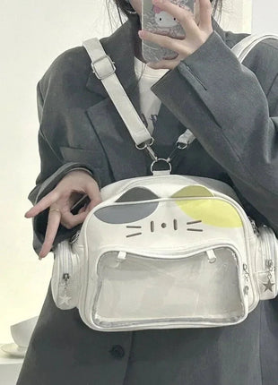 Kawaii Cat Ita Bag – Transparent Pocket Backpack Shop1103477352 Store