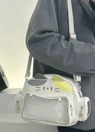 Kawaii Cat Ita Bag – Transparent Pocket Backpack Shop1103477352 Store