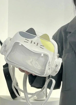 Kawaii Cat Ita Bag – Transparent Pocket Backpack Shop1103477352 Store