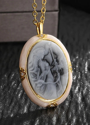 Couple Necklace with Hugging Love Pet Cat Design 17KMM Store