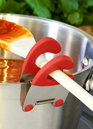 Stainless Steel Spoon Holder Clip for Pot Rim - 2Pcs Shop1103308182 Store