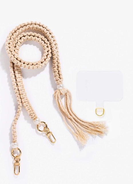 Set Marrakesch Handyband Beige Gold und Steckkarte Shopverse