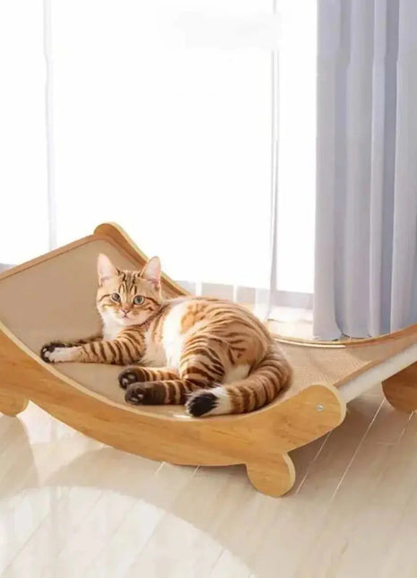 Multifuction Wooden Cat Scratching Sleeping Bed YingYing Store