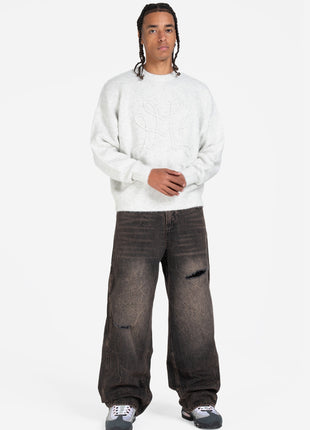 RIPPED DISTINCTIVE BAGGY DENIM BLACK Shopverse