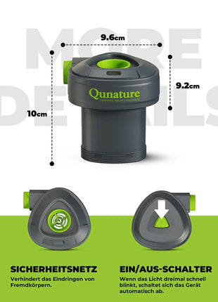 Qunature Elektrische Luftpumpe 2 in 1 Aufblasbar und Ablassen 2000 mAh Wiederaufladbar Akku Shopverse