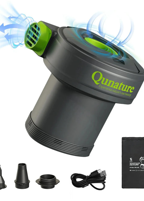 Qunature Elektrische Luftpumpe 2 in 1 Aufblasbar und Ablassen 2000 mAh Wiederaufladbar Akku Shopverse