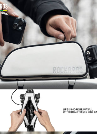 ROAD TO SKY Reflektierende Wasserabweisende Fahrrad Oberrohrtasche Shopverse