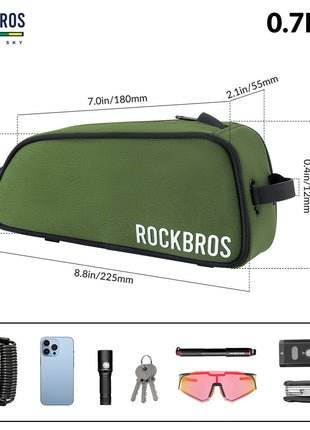 ROAD TO SKY Reflektierende Wasserabweisende Fahrrad Oberrohrtasche Shopverse