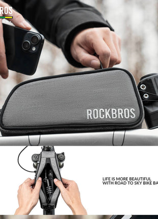 ROAD TO SKY Reflektierende Wasserabweisende Fahrrad Oberrohrtasche Shopverse