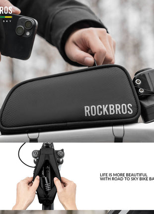 ROAD TO SKY Reflektierende Wasserabweisende Fahrrad Oberrohrtasche Shopverse