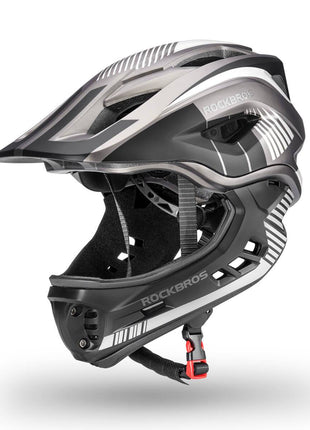 ROCKBROS Kinder helm Integriert Fahrradhelm mit Abnehmbarem Kinnschutz Shopverse