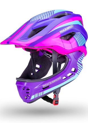 ROCKBROS Kinder helm Integriert Fahrradhelm mit Abnehmbarem Kinnschutz Shopverse