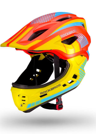 ROCKBROS Kinder helm Integriert Fahrradhelm mit Abnehmbarem Kinnschutz Shopverse